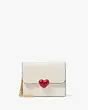 heart hardware small flap card holder|️Kate Spade Valentine Heart Hardware Small Compact Flap Card Holder .